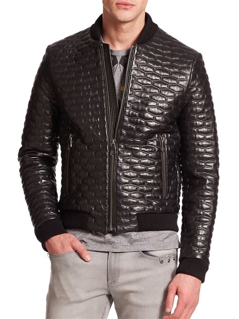 versace small leather goods|Versace leather jacket men's.